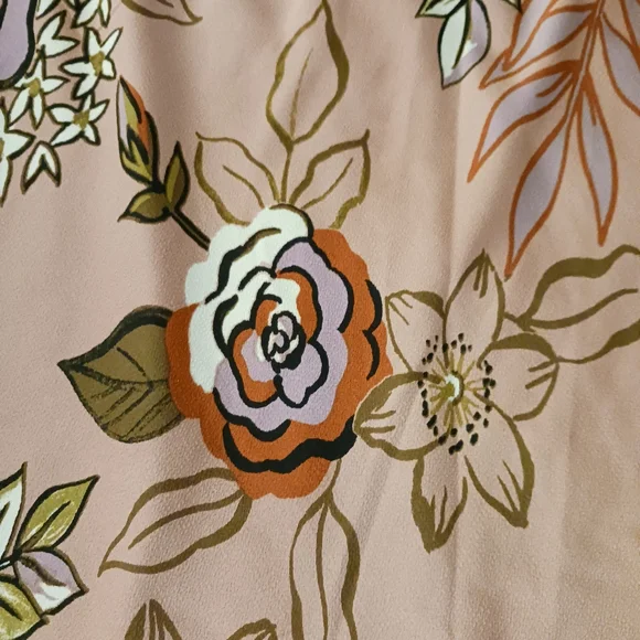 Satin Midi Skirt In Floral Print By Adriana Papell Xlarge EUC - Picture 4 of 8